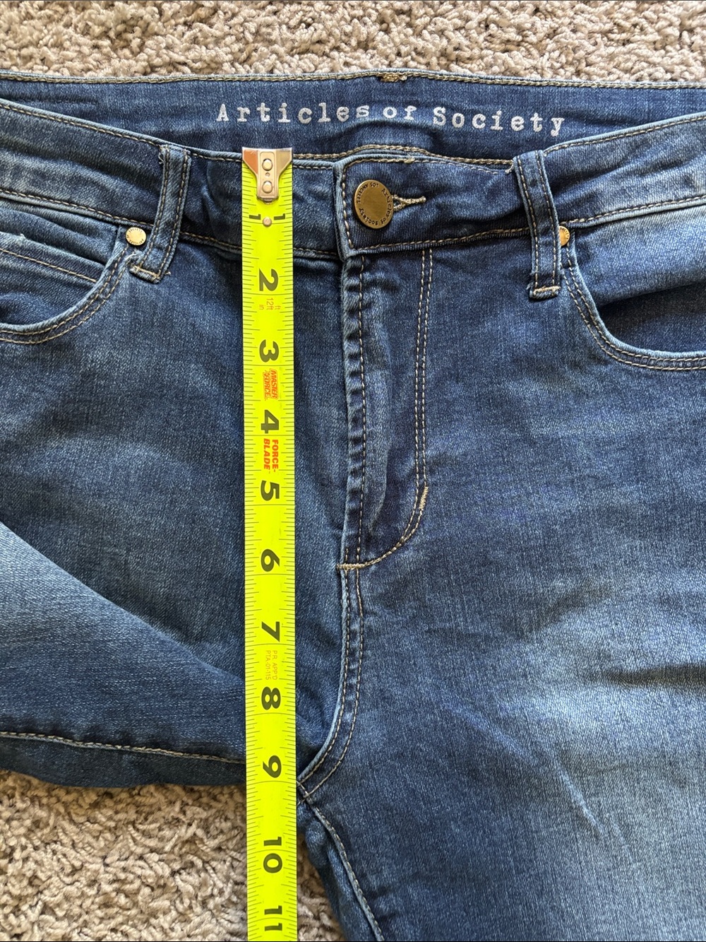 Articles Of Society Indigo Ripped Frayed Hem Jeans - Picture 7 of 16